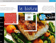 Tablet Screenshot of lebistrorestaurant.com